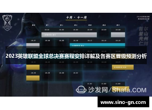2023英雄联盟全球总决赛赛程安排详解及各赛区晋级预测分析